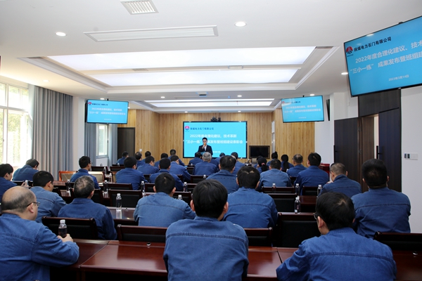 陜煤石電公司召開2022年合理化建議、技術(shù)成果發(fā)布會暨班組建設表彰會