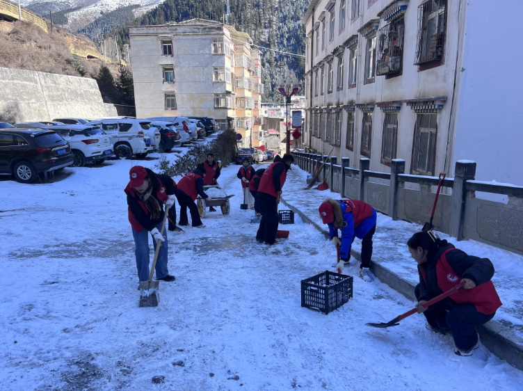 挺膺擔(dān)當(dāng)志愿服務(wù)，清冰除雪保障安全